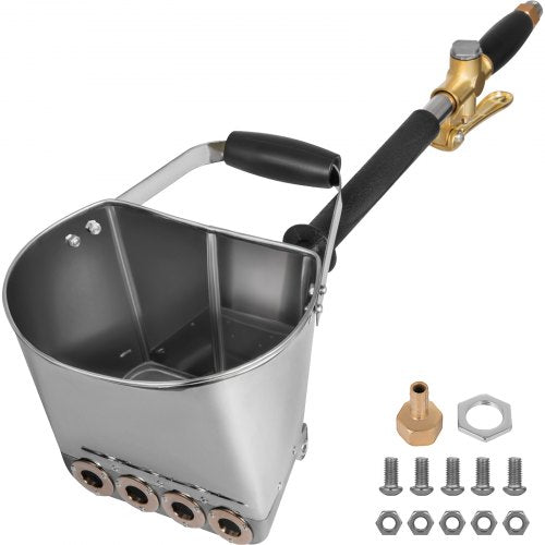 4 Jet Cement Mortar Spray Gun, Stucco Sprayer 4 Jet Hopper Plaster Concrete Cement Sprayer Gun Spraying, Stucco Spray Gun Exquisite Handles, Concrete Ceiling Spray Gun