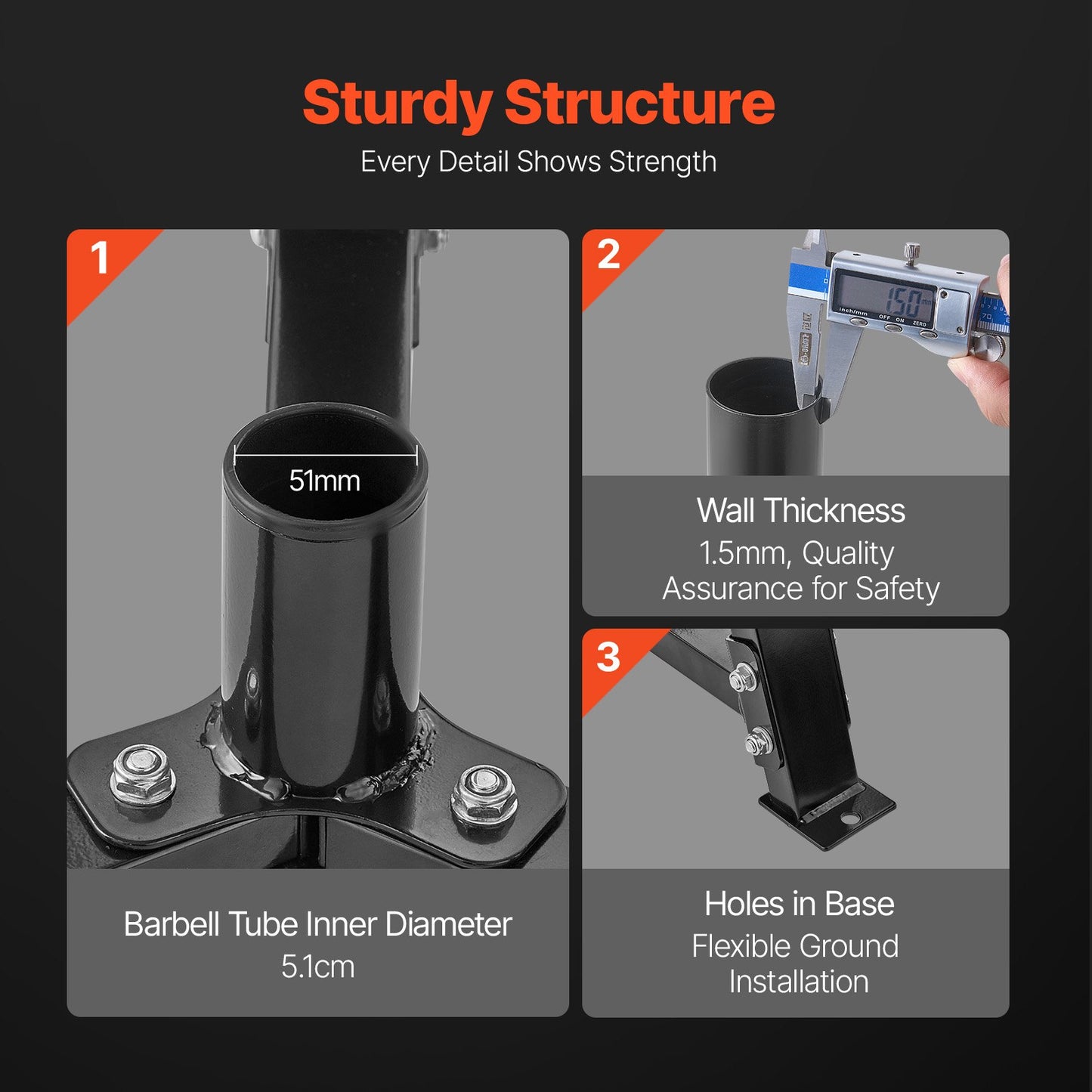 Viktplatteställ, viktplatteträd för 5 cm viktplattor, standard viktplatteträd, viktförvaringshållare med 136 kg lastkapacitet, skivstångsställ för hemmagym, svart