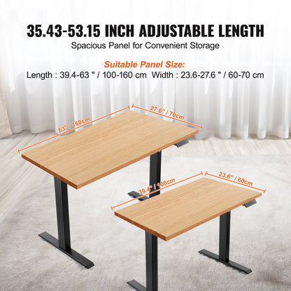 Elektrisk ståbordsram Justerbar 70-117 cm H Stående arbetsstation