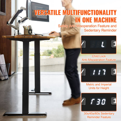Elektrisk ståbordsram Justerbar 70-117 cm H Stående arbetsstation