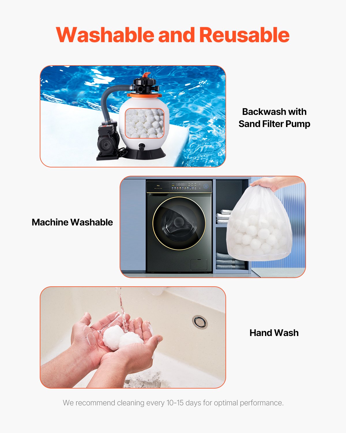 Pool Filter Balls for Sand Filter, 1.6 kg/3.5 lbs, Filter Balls Replace Pool Filter Sand, Reusable Polyester Fiber Filter Media Balls with Wash Bag, for Swimming Pool Above Ground Pool Aquarium Tank