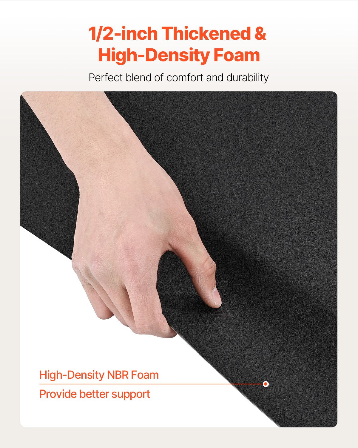 Salongsmatta för hårstylist, 1525 x 910 mm rektangulär salongsstolsmatta mot trötthet, 13 mm förtjockad PVC + NBR barberargolvmatta med runda utskärningar, snubblande kanter och halkfri botten