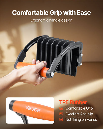 Plywood Carrier, 90.7 kg Single Clamp Capacity, 2 Pack Adjustable Drywall Carrying Tool for 0-25.4 mm Thickness Boards, Plywood Carrier with Non-Slip Grips for Plastic Boards, Plywood, Drywall