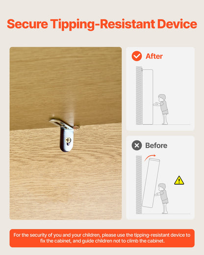 6 Drawer Rattan Dresser, Double Dresser for Bedroom, Natural Rattan Chest of Drawer with Metal Handle, Modern Wood Chest Clothing Organizer & Storage for Bedroom, Living Room, Hallway, Burlywood