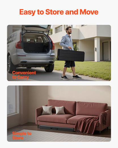 Plastic Folding Bench, 6 ft Portable Bench for Outdoor Picnic Party Camping Dining, Foldable Smooth HDPE Seat for Garden Soccer Multipurpose Entertaining Activities, 2 Pack, 2 Carry Bags, Black