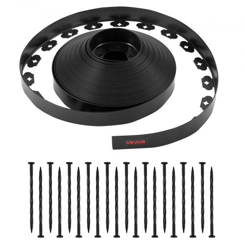 Landscape Edging, 3000 x 4 cm Plastic Garden Border Edging with 120 Spikes, No Dig, Flexible Lawn Edgings Roll, UV-Resistant Mini Fence Borders Pathway Edgings for Flower Beds Yard Paver