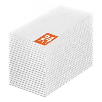 24 Pack Polycarbonate Greenhouse Panels, 2' X 4' X 0.16'' Roof Panels Sheets, Waterproof UV Protected Corrugated Plastic Roofing, Impact Resistance Clear Roofing Sheets for Greenhouse/Garden