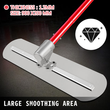 Bull Float Manganese Steel Concrete Float 900x200mm, Concrete Float Tool Cement Tool Bull Concrete Kit Bull Pool Float Bull Float Handle Bull Float Bracket Concrete Tool Finishing Bull Float