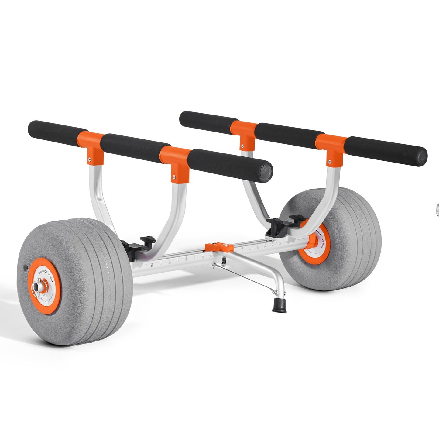 Kajakvagn, 158,8 kg lastkapacitet, kajakvagn med 30,5 cm uppblåsbara PU-däck och 2 remmar, monteras och demonteras inom några sekunder, paddelbrädevagn för att bära kajaker och kanoter