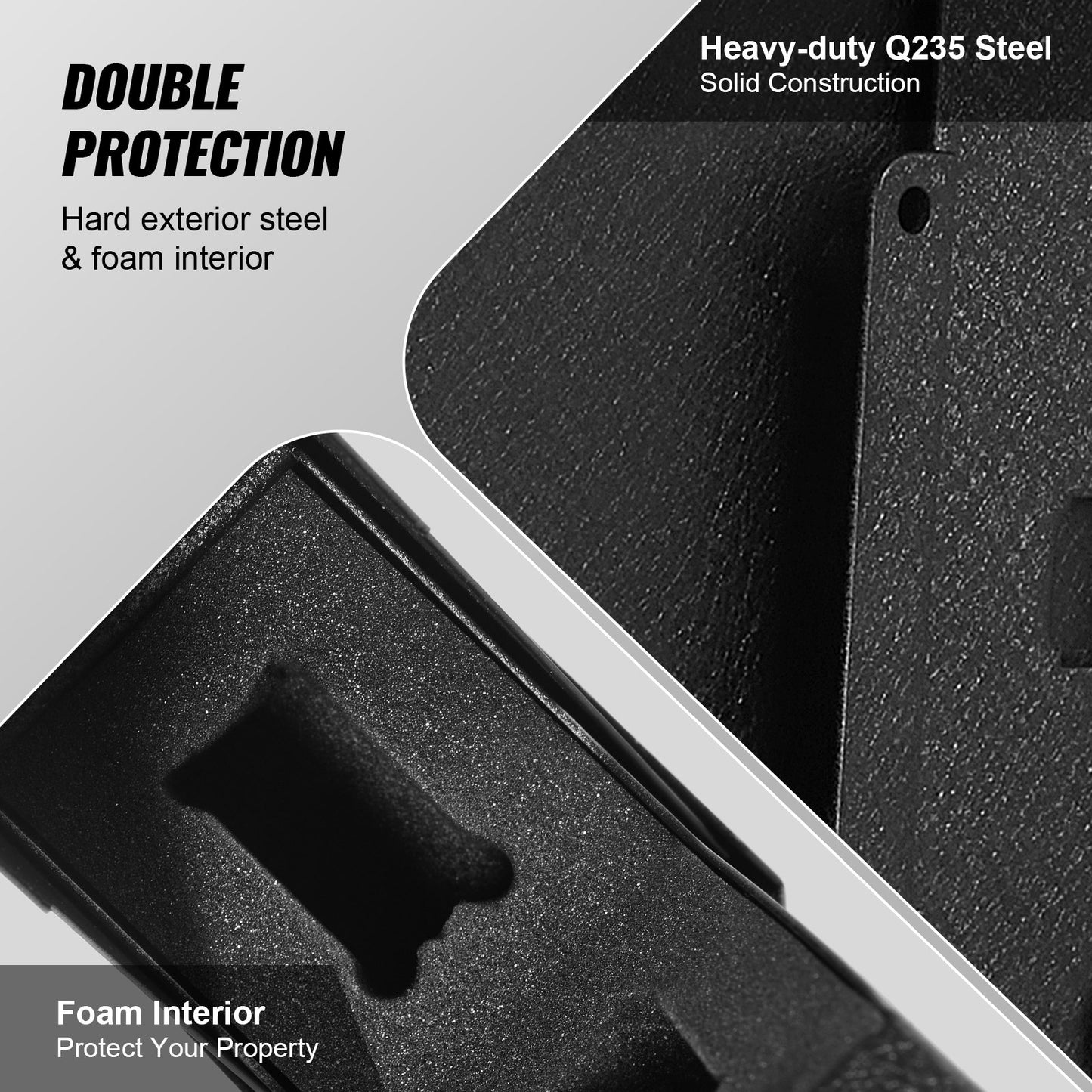 Monterat vapenskåp för pistoler Biometriskt vapenskåp 3 åtkomstvägar för 1 pistol