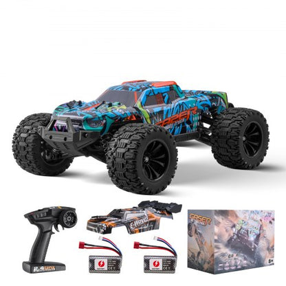 Remote Control Car, 1:14 Scale RC Car for Kids, All Terrain 4WD Off-Road Truck with 45° Wheelie & Adjustable Speed, 42 km/h High-Speed Hobby RC Racing Car Toy, Ideal Gift for 8+ Year Boys Girls
