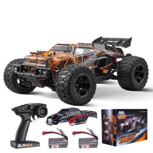 Remote Control Car, 1:10 Scale RC Car for Kids, All Terrain 4WD Off-Road Truck with 45° Wheelie & Adjustable Speed, 50 km/h High-Speed Hobby RC Racing Car Toy, Ideal Gift for 8+ Year Kids, IPX4