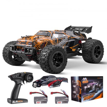 Remote Control Car, 1:10 Scale RC Car for Kids, All Terrain 4WD Off-Road Truck with 45° Wheelie & Adjustable Speed, 50 km/h High-Speed Hobby RC Racing Car Toy, Ideal Gift for 8+ Year Kids, IPX4