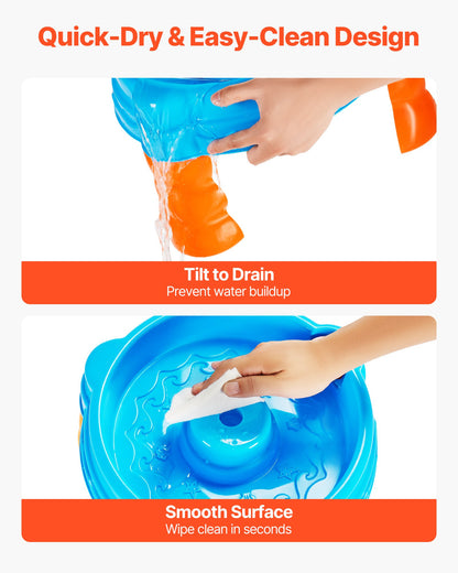 Vattenbord för småbarn, sensoriskt aktivitetsbord för barn, lekset med fisk och plask och 9 delar, sommarvattenaktivitetsbord med fiskespel för pojkar och flickor från 3 år