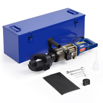 Electric Hydraulic Rebar Bender, 1500W Portable Rebar Bending Machine, Bending up to 7/8 Inch #7 (12-22mm) Rebar within 4 Seconds, High Power Steel Rebar Bender w/ Tool Case Oil Can,Black Blue NRB-22