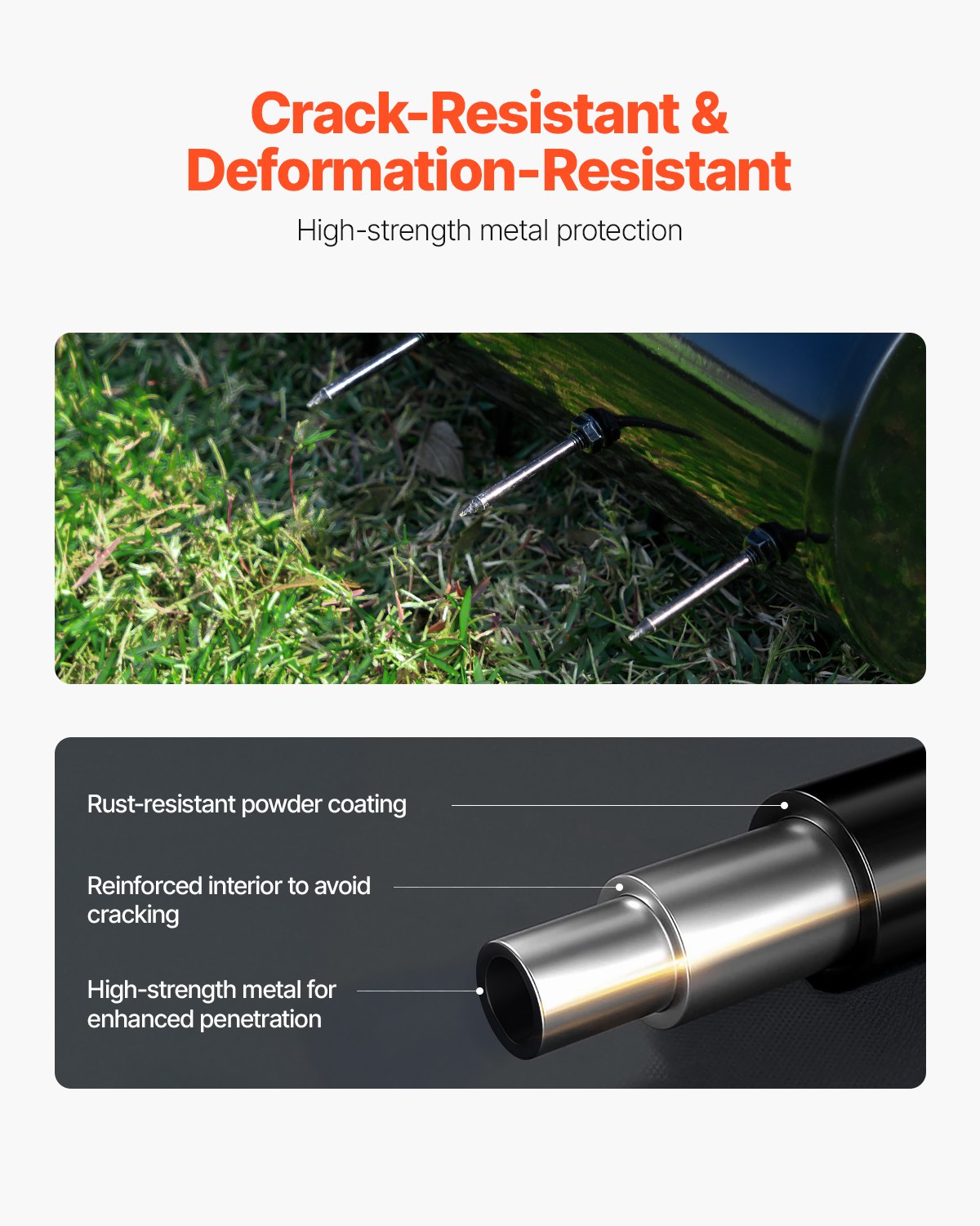 Rolling Lawn Aerator, 21-inch Heavy-Duty Manual Rolling Aerator Lawn with Detachable Handle and 33 Iron Spikes, Rolling Lawn Aeration Tool for Garden Patio Yard Compacted Soils and Lawns, Black