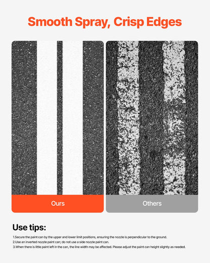 Striping Line Marking Machine, 24 x 13 x 35.4 in, 4-Wheel, Heavy Duty Striping Line Marking Machine, Striping Line Machine with Adjustable Width, for Roads, Parking Lots, Sports Field, Black