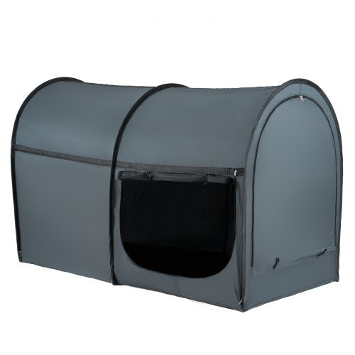 4 Doors Bed Tent Breathable Tent Light Blackout with 0.28 in Fiber Poles 190x99x119cm