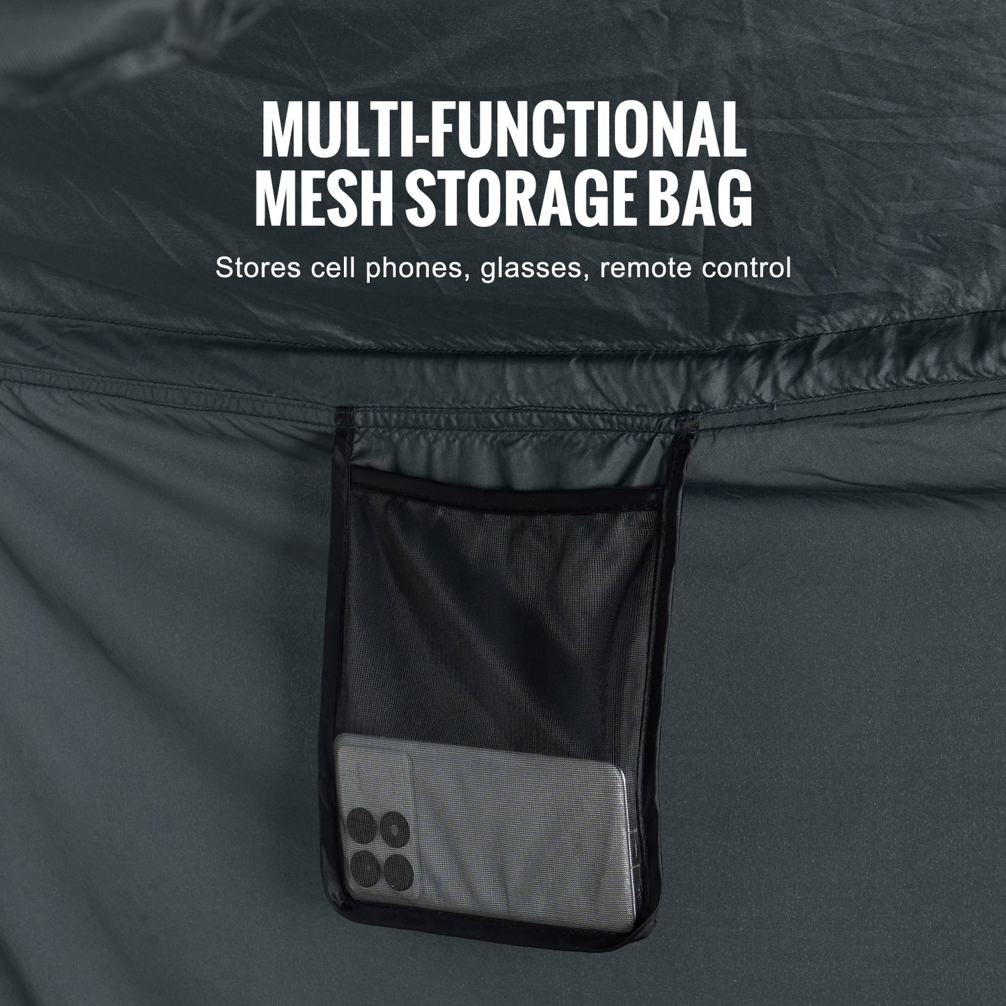 4-dörrars sängtält, andningsbart, lätt mörkläggningstält med 0,28 tums fiberstänger, 190x137x119 cm