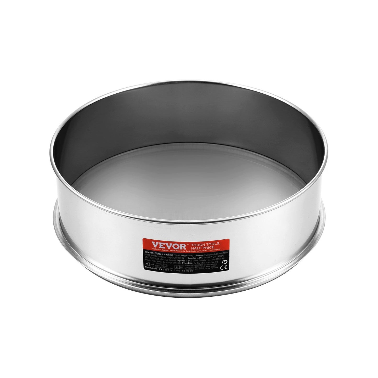 Flour Sieve Fine Mesh, 40 Mesh Flour Sifter, 304 Stainless Steel Fine Mesh Sifter Food-grade, Dia. 12.6" Fine Mesh Strainers for Baking, 5 Sizes Mesh hole for Mungbean, Rice, Flour, Pearl Powder