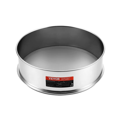 Flour Sieve Fine Mesh, 40 Mesh Flour Sifter, 304 Stainless Steel Fine Mesh Sifter Food-grade, Dia. 12.6" Fine Mesh Strainers for Baking, 5 Sizes Mesh hole for Mungbean, Rice, Flour, Pearl Powder