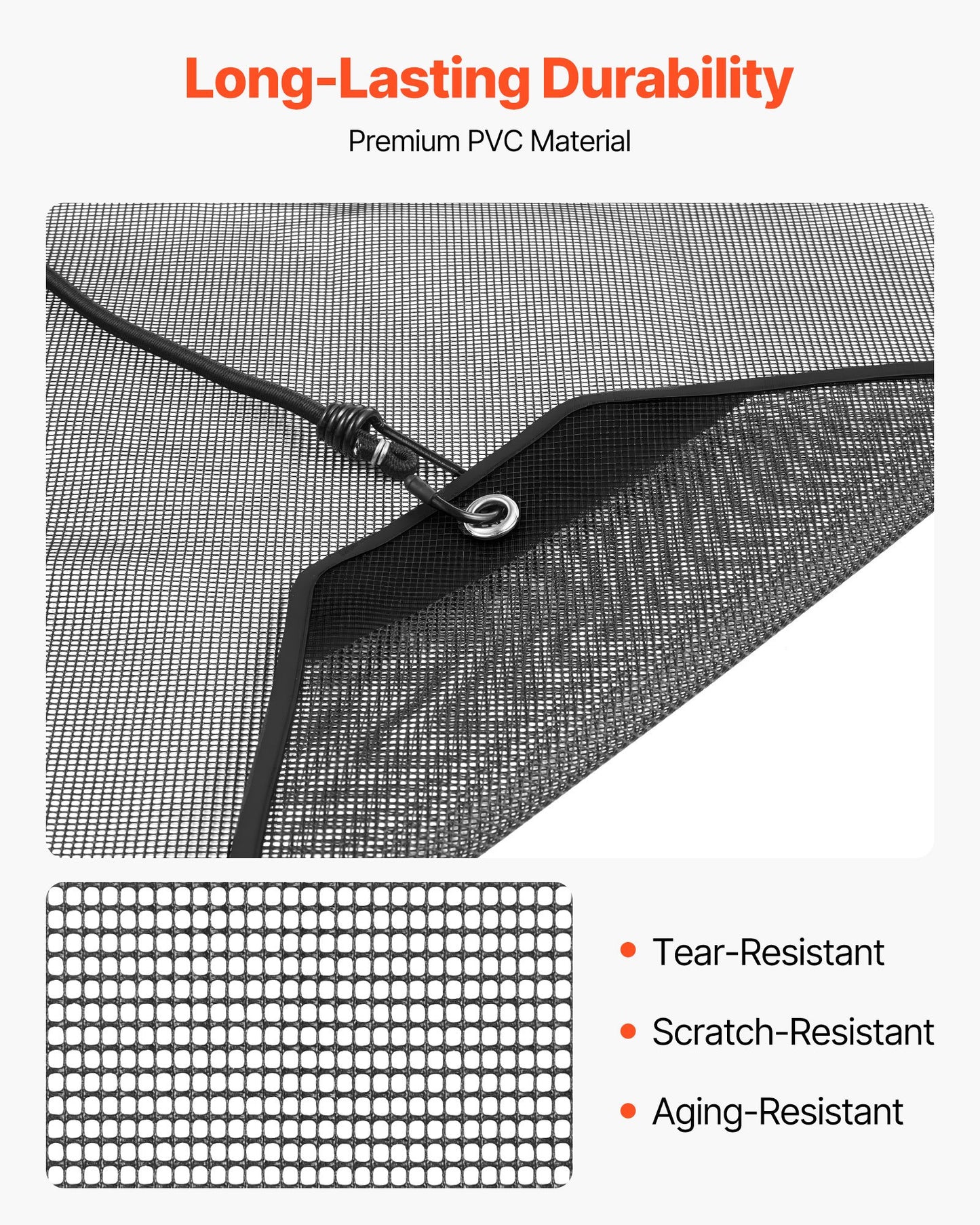 Air Conditioner Cover for Outside Units, 810 x 810 mm Central AC Cover for Air Conditioning Unit, Top Universal Mesh Defender Tear-Resistant Easy Install for Outdoor Outside All Seasons, Black