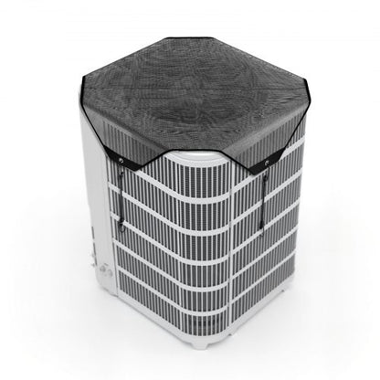 Luftkonditioneringsskydd för utomhusenheter, 710 x 710 mm Central AC-skydd för luftkonditioneringsenhet, Top Universal Mesh Defender Rivtålig Enkel installation för utomhusbruk Utomhus alla årstider, Svart