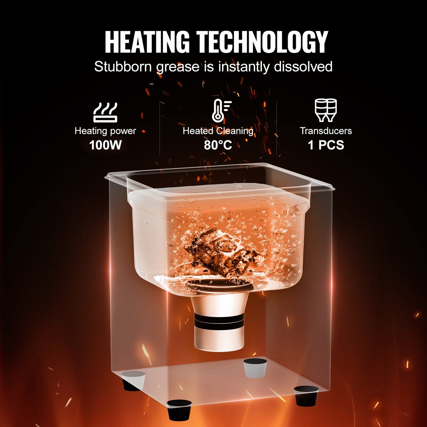 Ultrasonic Cleaner, 1.3L Professional 50W Cleaning Machine with Timer & Heater, 40kHz Digital Ultrasonic Cleaner with Basket for Watch Glasses Jewelry Retainer Industrial Parts Tools