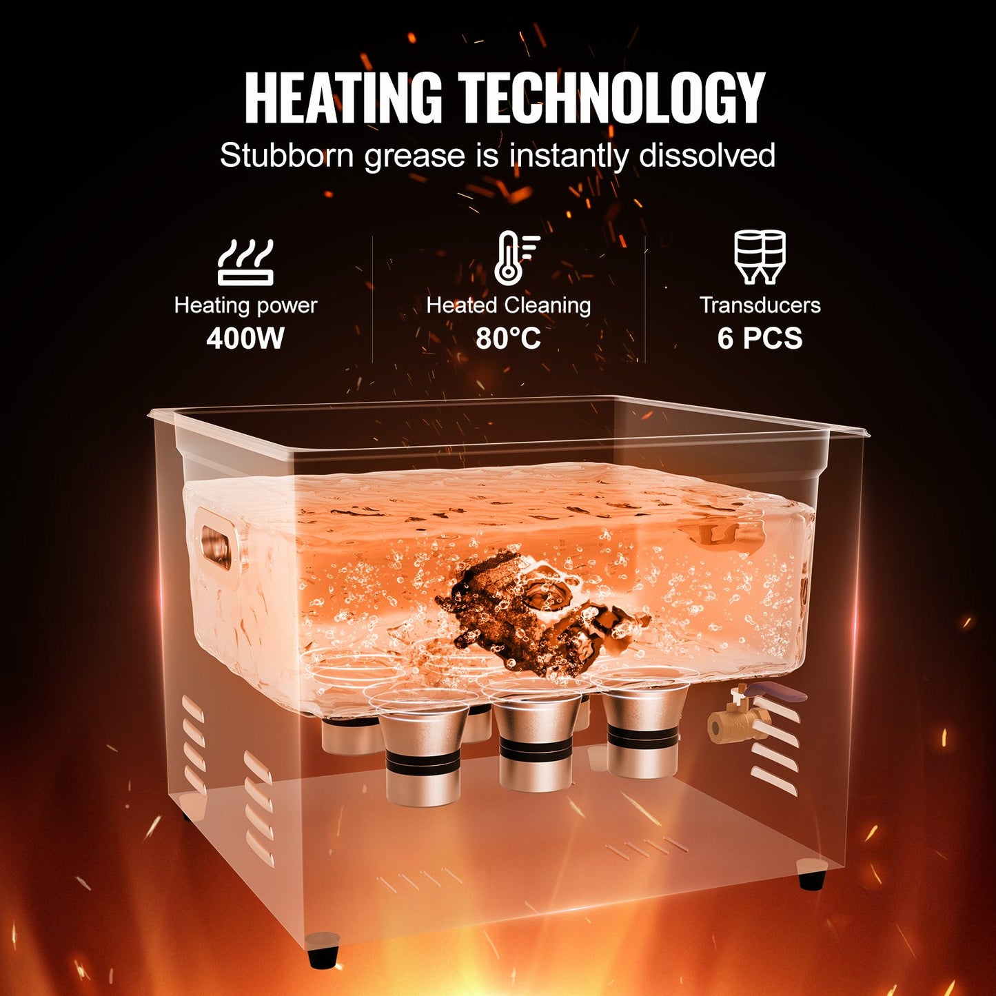 Ultrasonic Cleaner, 15L Professional 360W Cleaning Machine with Timer & Heater, 40kHz Digital Ultrasonic Cleaner with Basket for Watch Glasses Jewelry Retainer Industrial Parts Tools