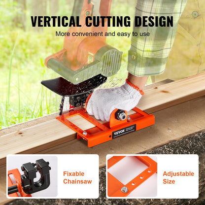 Chainsaw Mill, Vertical Lumber Cutting Guide with 2"-6" Cutting Width, Cast Iron Portable Timber Chainsaw Attachment, Lightweight Wood Timber Milling Attachment for Builders and Woodworkers