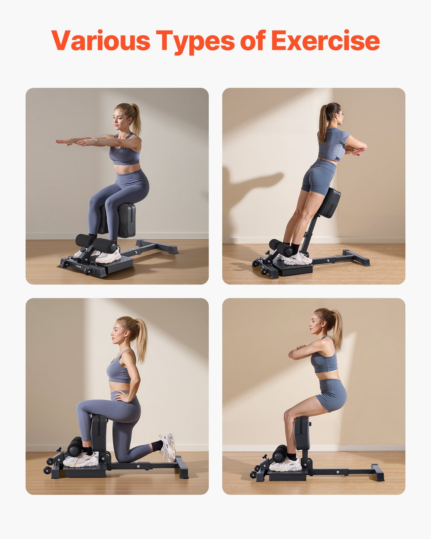 Sissy Squat Machine, Multifunktionell Djup Sissy Squat Bänk för Benmuskelträning, Enkel Uppställning &amp; Hopfällbar Core Midja &amp; Glute Träningsutrustning, Benträningsmaskin för Hemmagym, Svart