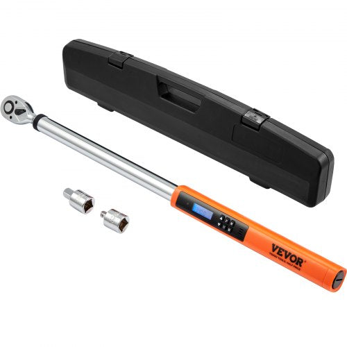 Digital Torque Wrench, 1.3 cm Drive Electronic Torque Wrench, Torque Wrench Kit 25-250ft.lb/34-340n.m Torque Range Accurate to ±2%, 3-Mode Adjustable Torque Wrench Set with LED Buzzer Calibration