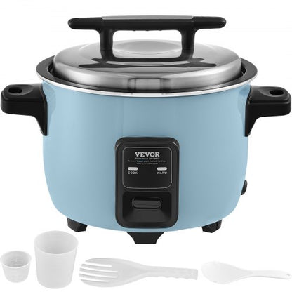 Commercial Rice Cooker, 40-Cup Rice Cooker, 8 Liter Large Rice Cooker and Warmer with Nonstick Inner Pot, Fast Cooking and 24-Hour Keep Warm, with Rice Cup and Paddle, for Restaurant