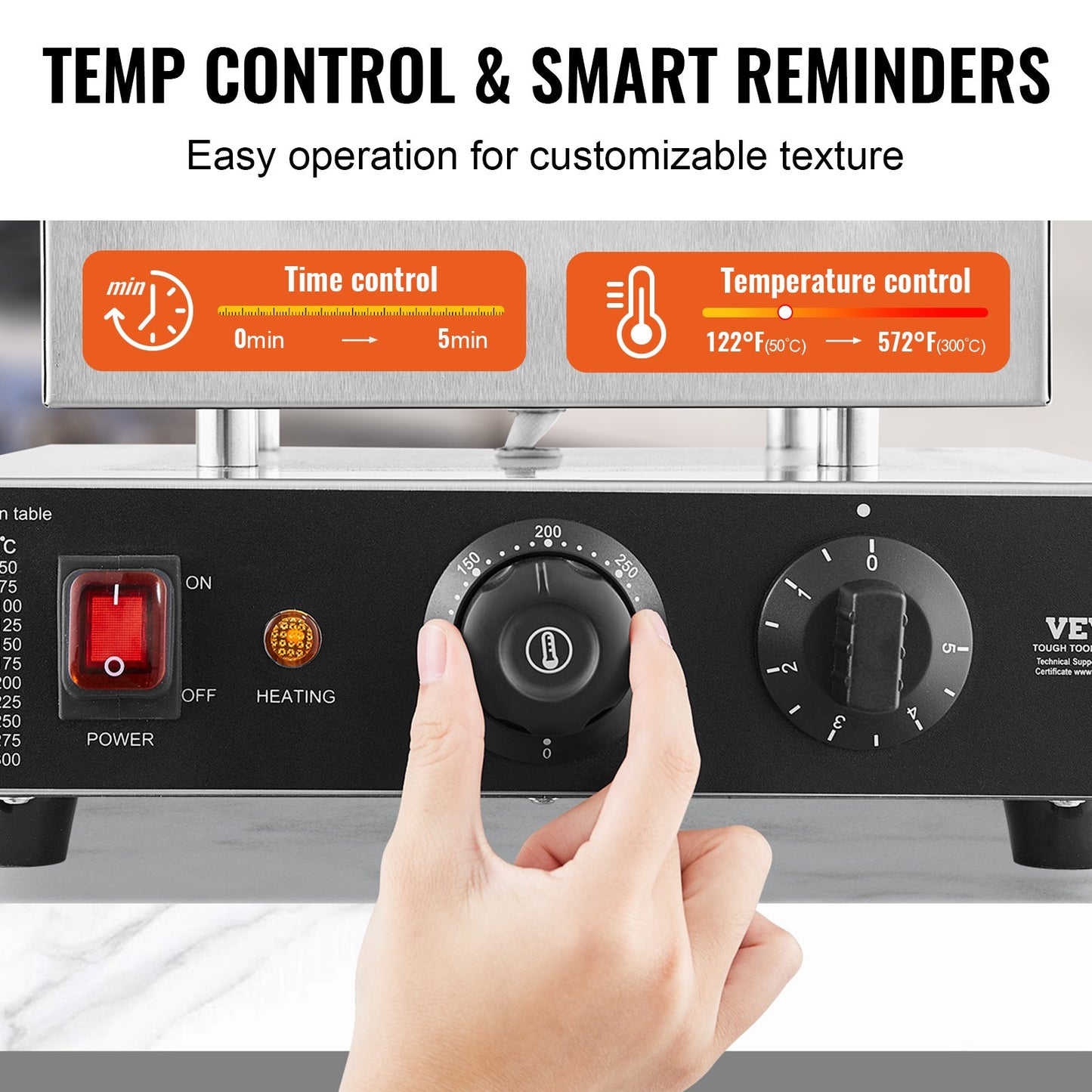 Dutch Pancake Maker, 9PCS 76mm Diameter Dorayaki Baker Machine, 850W Commercial Electric Poffertjes Grill, Non-stick Stainless Steel, Temp & Time Control, for Home Kitchen Restaurant Snack Bar