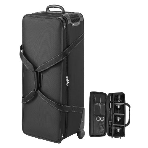 Trolleyväska för studioutrustning 100x38x32cm (39,37 x 14,96 x 12,60 tum) rullande kameraväska