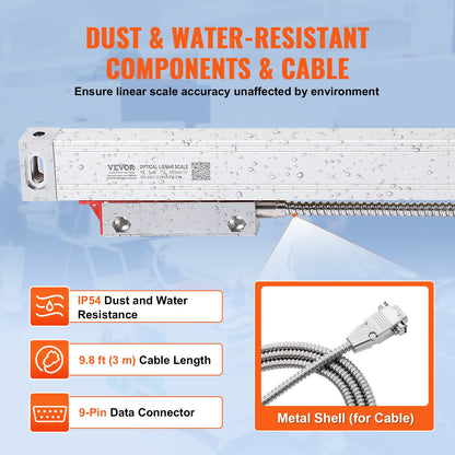 Digital Readout 40.64 cm & 45.72 cm & 96.52 cm Linear Scale 3 Axis DRO Display Kit