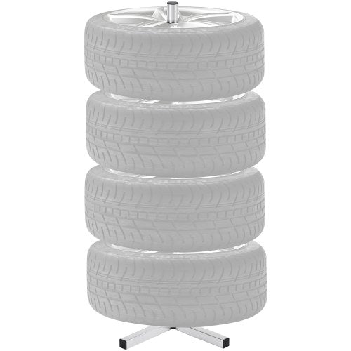 Däckställ, kraftigt däckställ i stål för 4 däck med fälgar, platsbesparande däckhållare för däck upp till 225 mm breda, max 220 lbs lastkapacitet, perfekt för garage och verkstad