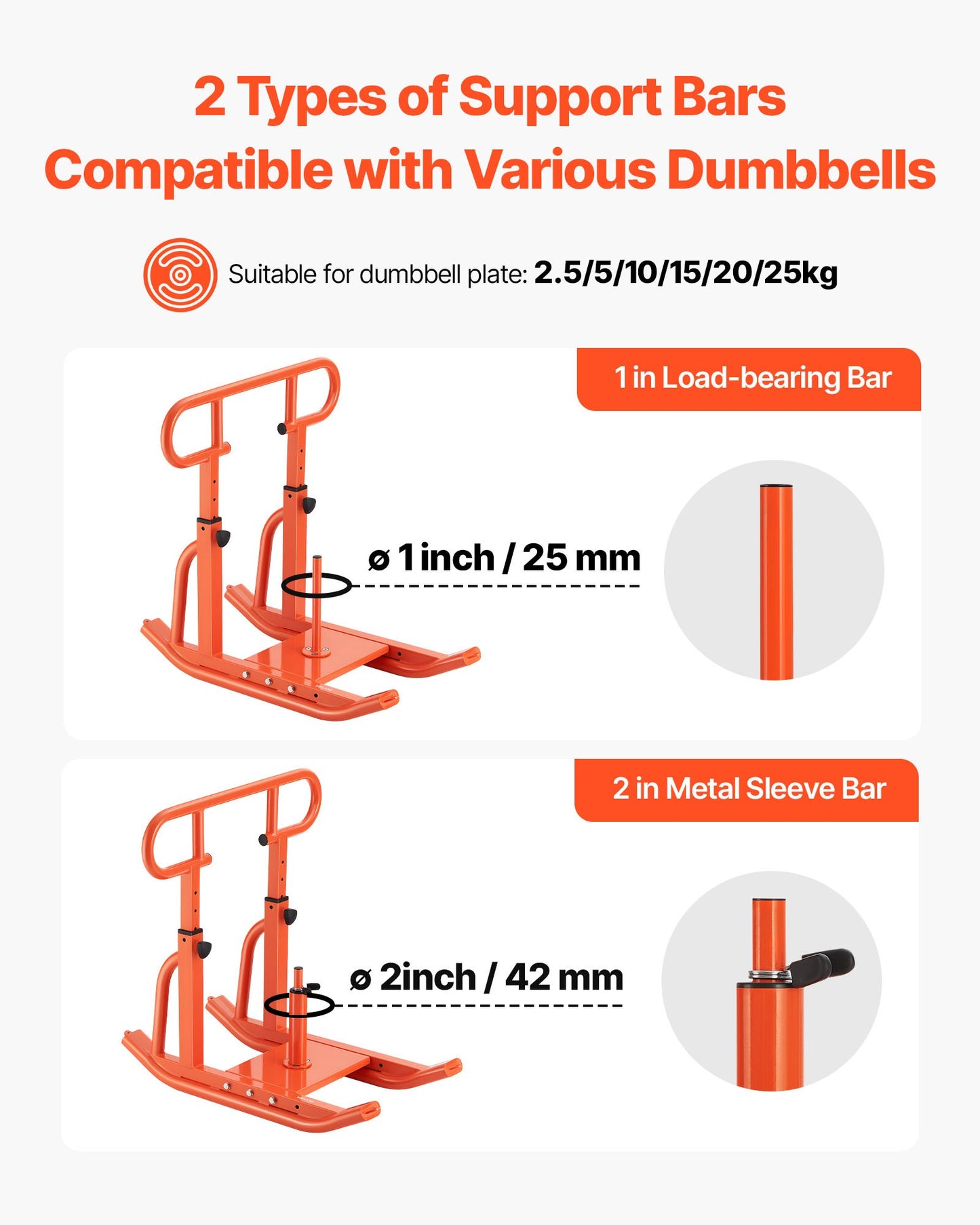 Weight Sled, Steel Power Sled, Fitness Training Sleds for Athletic Exercise Speed Improvement, Workout Equipment with Adjustable Height Handle, Compatible with 25/51 mm Weight Plates, Orange