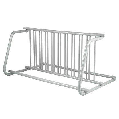 10 Holders Floor Bike Rack, 1.5m Length All-Steel Grid Bike Rack, 10-Bike Capacity Dual-Side Storage Stand for Garages Streets Yards Bike Events