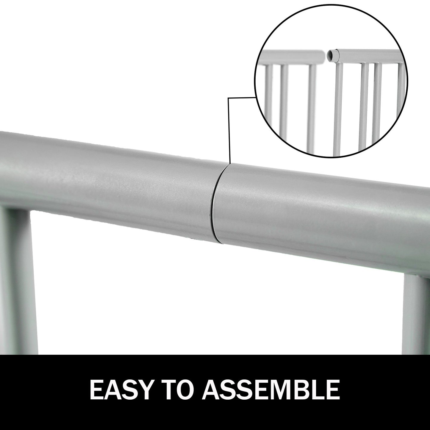 10 Holders Floor Bike Rack, 1.5m Length All-Steel Grid Bike Rack, 10-Bike Capacity Dual-Side Storage Stand for Garages Streets Yards Bike Events