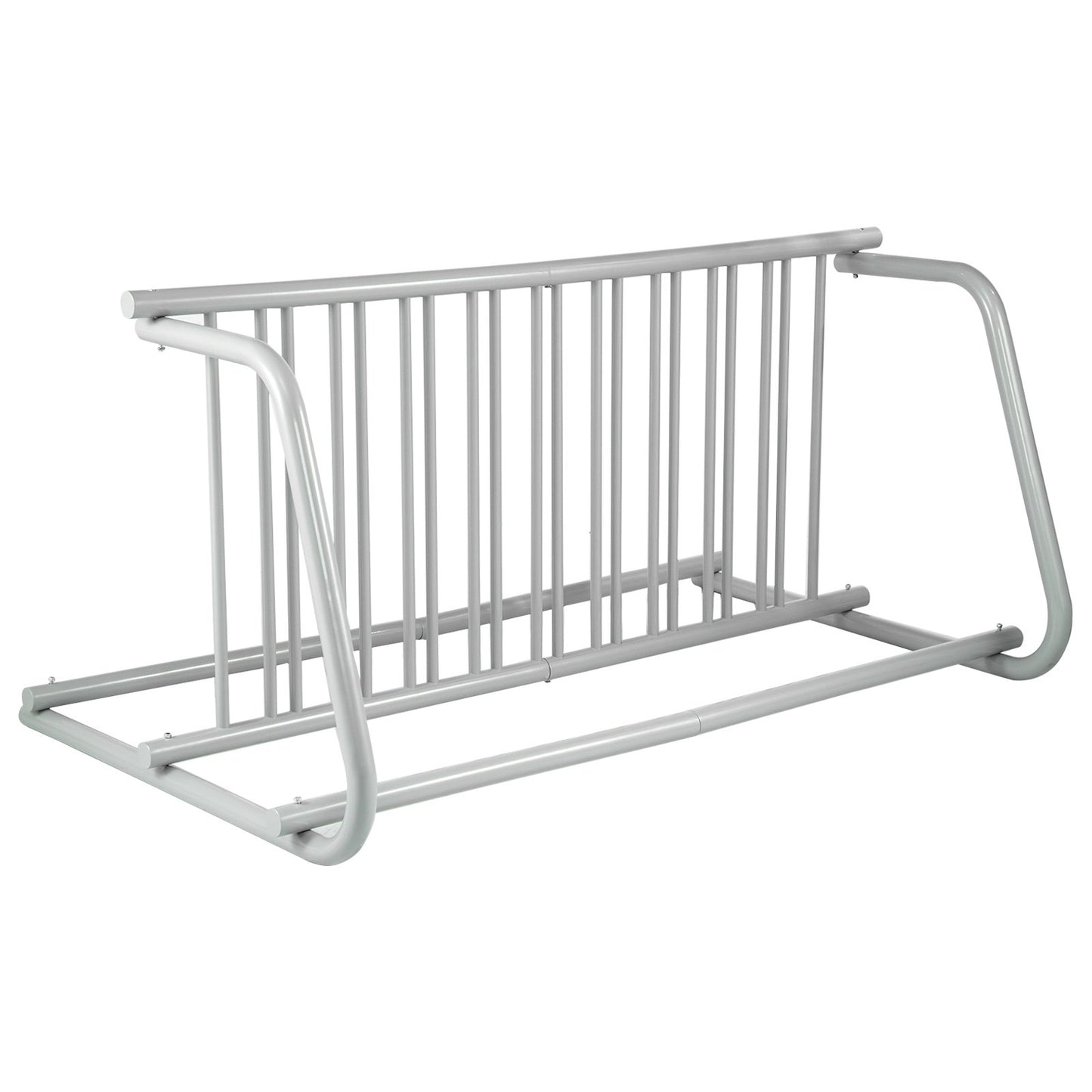 10 Holders Floor Bike Rack, 1.5m Length All-Steel Grid Bike Rack, 10-Bike Capacity Dual-Side Storage Stand for Garages Streets Yards Bike Events