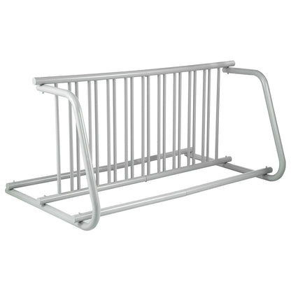 10 Holders Floor Bike Rack, 1.5m Length All-Steel Grid Bike Rack, 10-Bike Capacity Dual-Side Storage Stand for Garages Streets Yards Bike Events