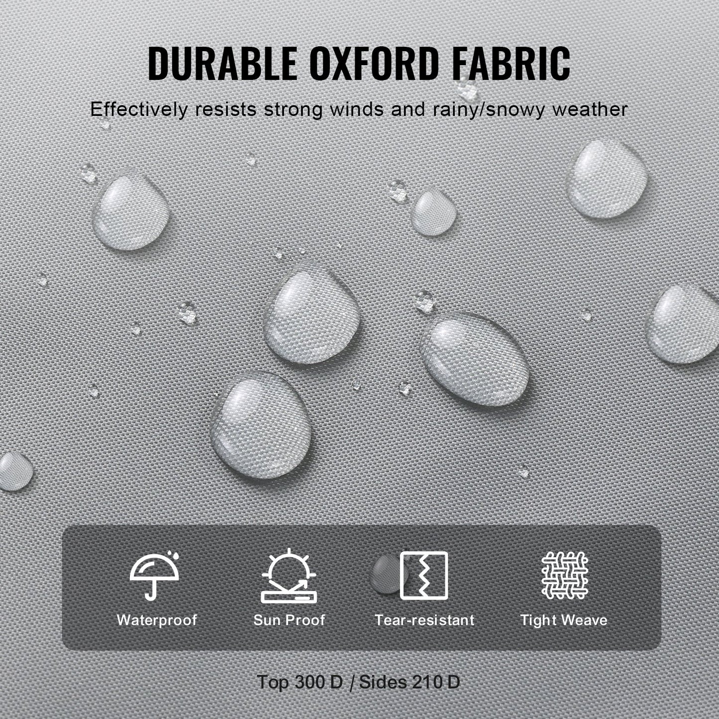 Överdrag för husvagn, 28-31 fot husvagnsöverdrag, överdrag i 300D Oxfordtyg, vattentätt, vindtätt och rivfritt klass A husvagnsöverdrag, med förvaringsväska, reparationslapper, remmar och däckskydd