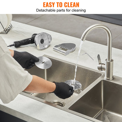 Elektrisk shawarmakniv, 80W professionell turkisk kebabkniv, kommersiell gyroskärare i rostfritt stål, dönerkebabköttskärare med 2 blad, Φ4"/100 mm bladdiameter, 0-8 mm justerbar tjocklek