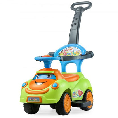 Ride On Push Car, Push Car for Toddler 19 to 36 Months, Around Buggy with Guardrails, Handle & Under-seat Storage, 25 kg Load Capacity, Foot-to-Floor Walker for Boys Girls, Green