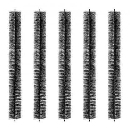 Rännborste, 15 fot total längd 4,33 tum diameter rännrengöringsverktyg, marknivå rännborste lövskydd för 5 tums hängrännor, enkelt att ta bort löv och skräp från taket, 5-pack