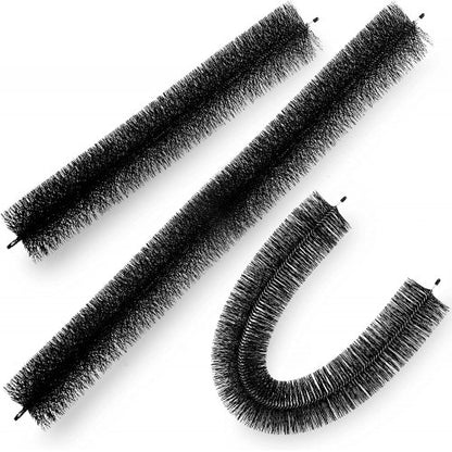 Gutter Guard Brush With 15 FT Length Bristle, 4.33\"(Dia) Gutter Brush Leaf Guard Fit for 5 Inches Gutter, Galvanized Steel Wire Gutter Brush, No Tools, DIY Gutter Leaf Guard for Keep out Debris