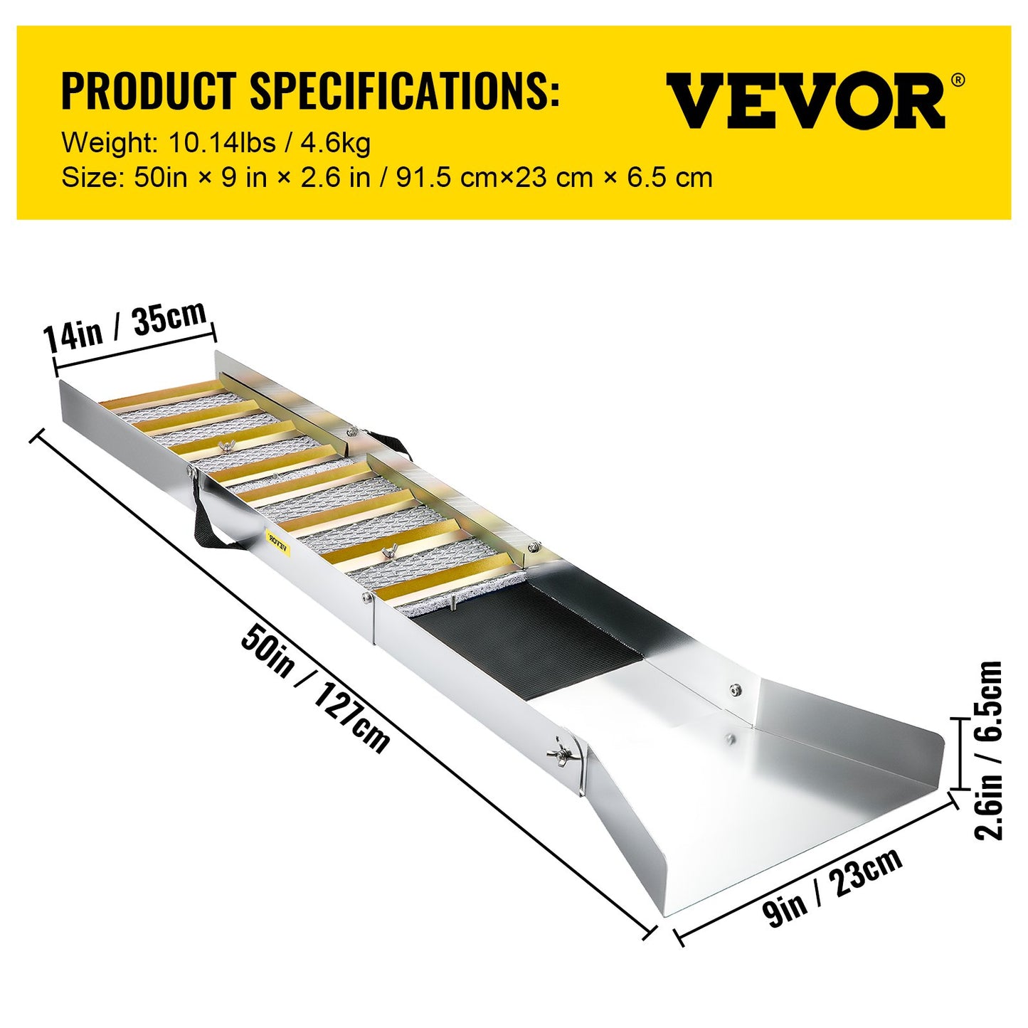 Folding Aluminum Alloy Sluice Box, Compact 50\" Sluice Boxes for Gold, Lightweight Gold Sluice Equipment, Portable Sluice Boxes with Miner\'s Moss, River, Creek, Gold Panning, Prospecting, Dredg