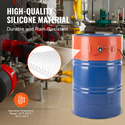 208,2 l metalltrumvärmare 1200 watt 25,4 cm bredd, 30-150°C justerbar