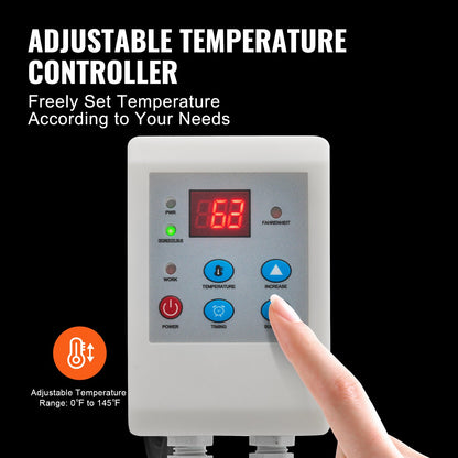 208,2 l metallfatvärmare 1300 W 0-63 °C justerbar med oberoende termostat